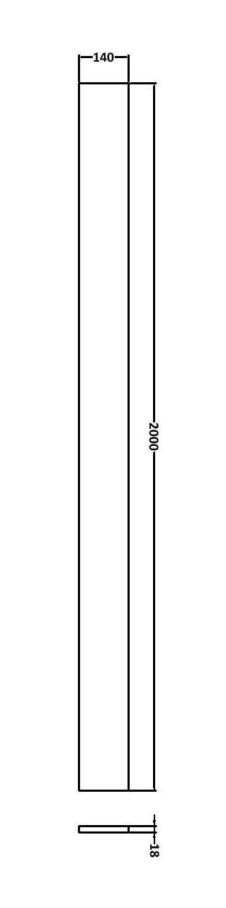 Hudson Reed Fusion 2000mm Grey Woodgrain MFC Plinth
