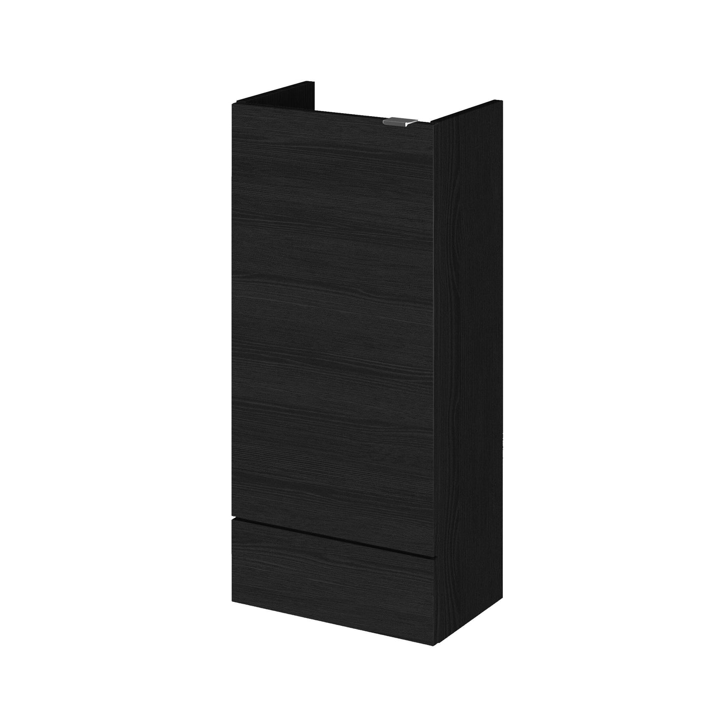Hudson Reed Fusion 400mm 1 Door Charcoal Black Compact Floor Standing Base Unit With Handles