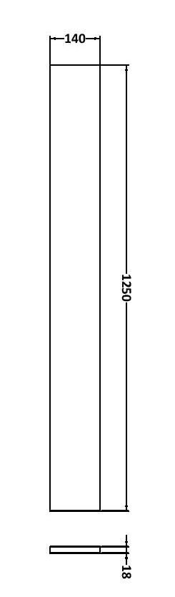 Hudson Reed Fusion 1250mm Gloss Grey MFC Plinth