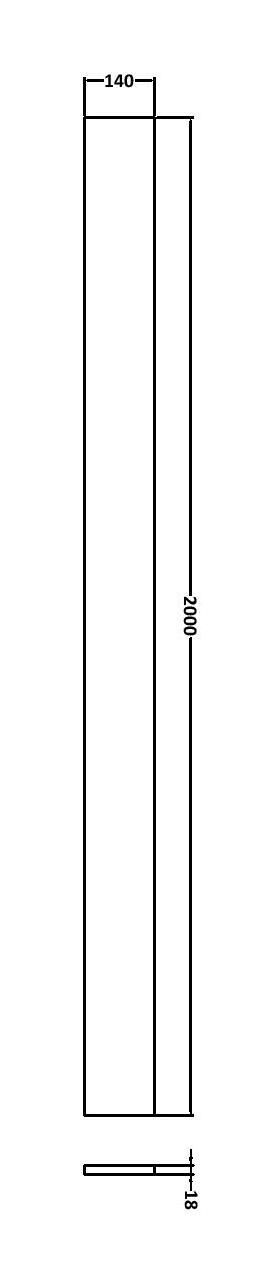 Hudson Reed Fusion 2000mm Gloss Grey MFC Plinth