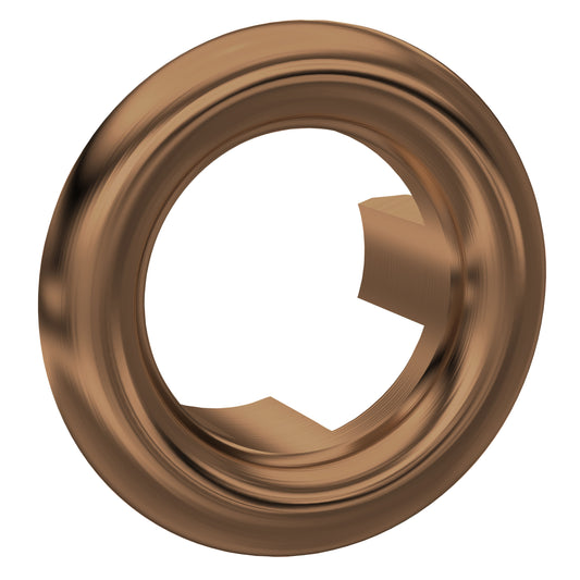 Nuie Round Brushed Bronze Overflow Cover