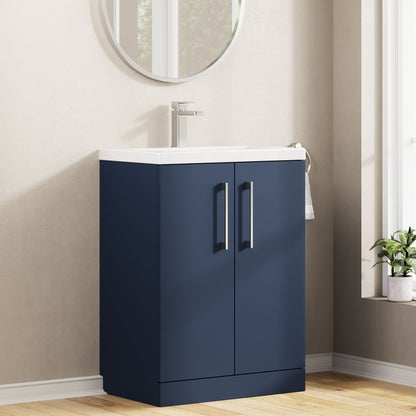 Nuie 600mm Floor Standing 2-Door Vanity Unit With Basin