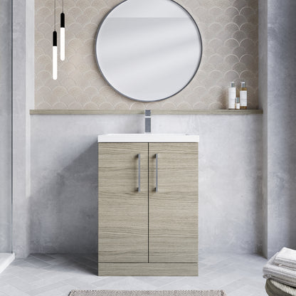 Arno Compact 600mm Floor Standing 2-Door Vanity & Polymarble Basin