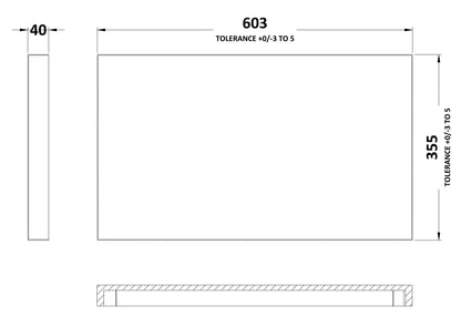 Hudson Reed Fusion 600mm Worktop