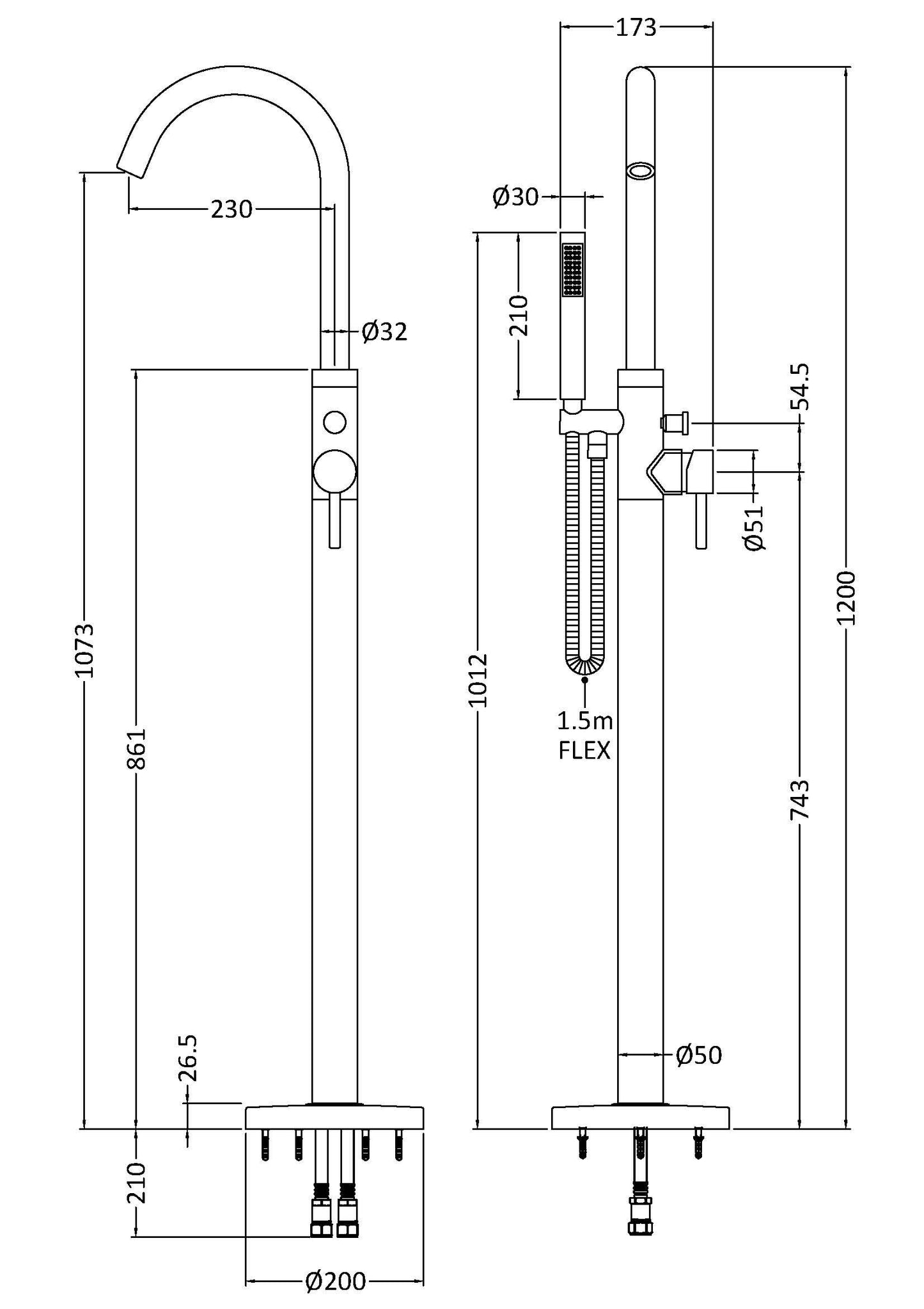 Floor Standing Bath Shower Mixers Tec Floor Standing Bath Shower Mixer