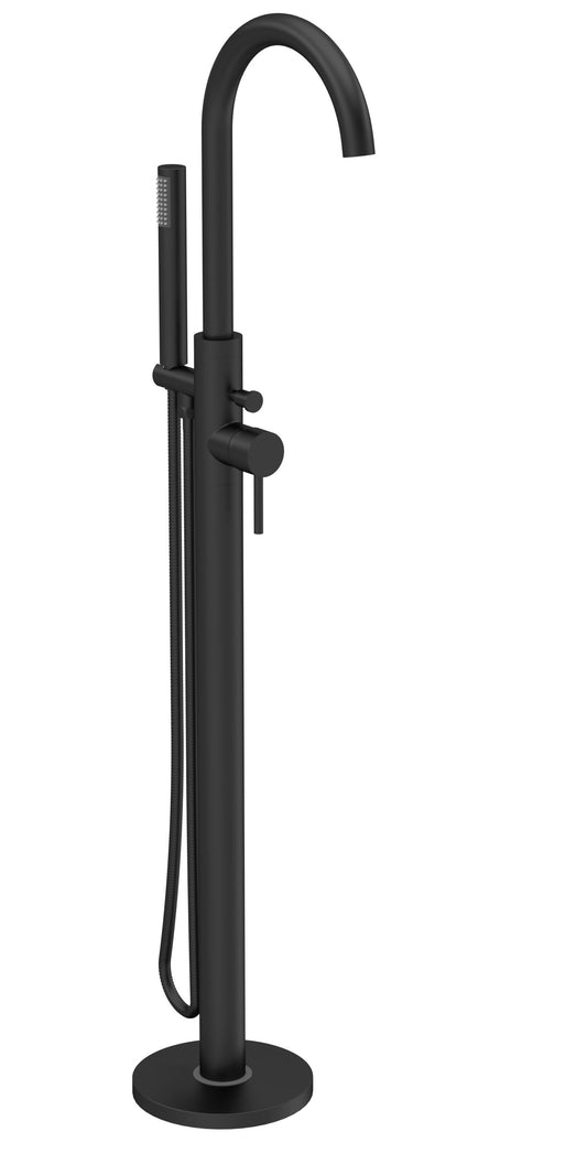 Tec  Floor Standing Bath Shower Mixer Matt Black