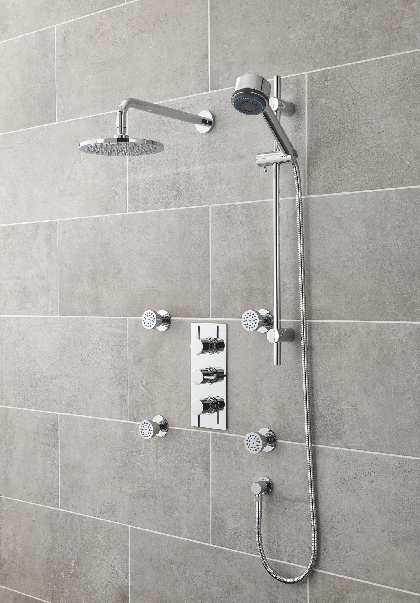Round Showers Triple Thermostatic Shower Valve
