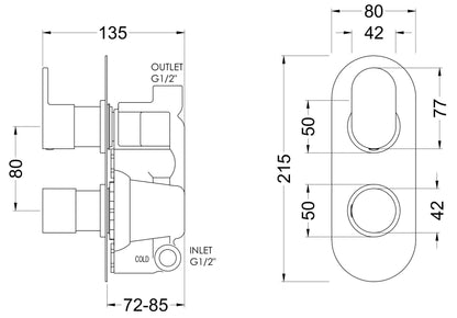 Reign Twin Thermostatic Shower Valve