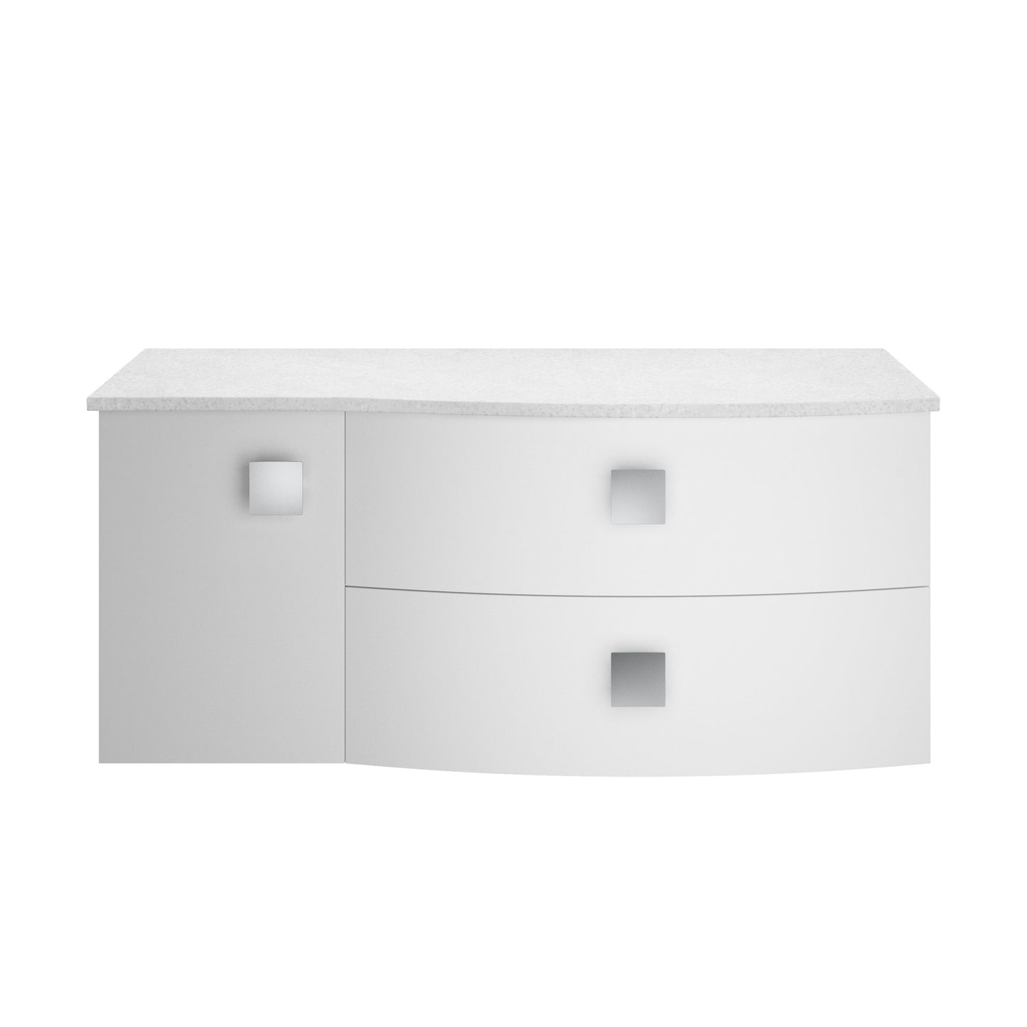 Hudson Reed Sarenna 1000mm Right Hand 2 Drawer 1 Door Wall Hung Vanity Unit With White Marble Top