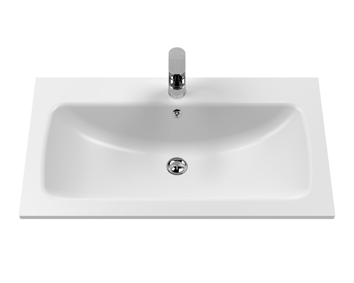 810 x 460mm Stone Basin 1TH - White