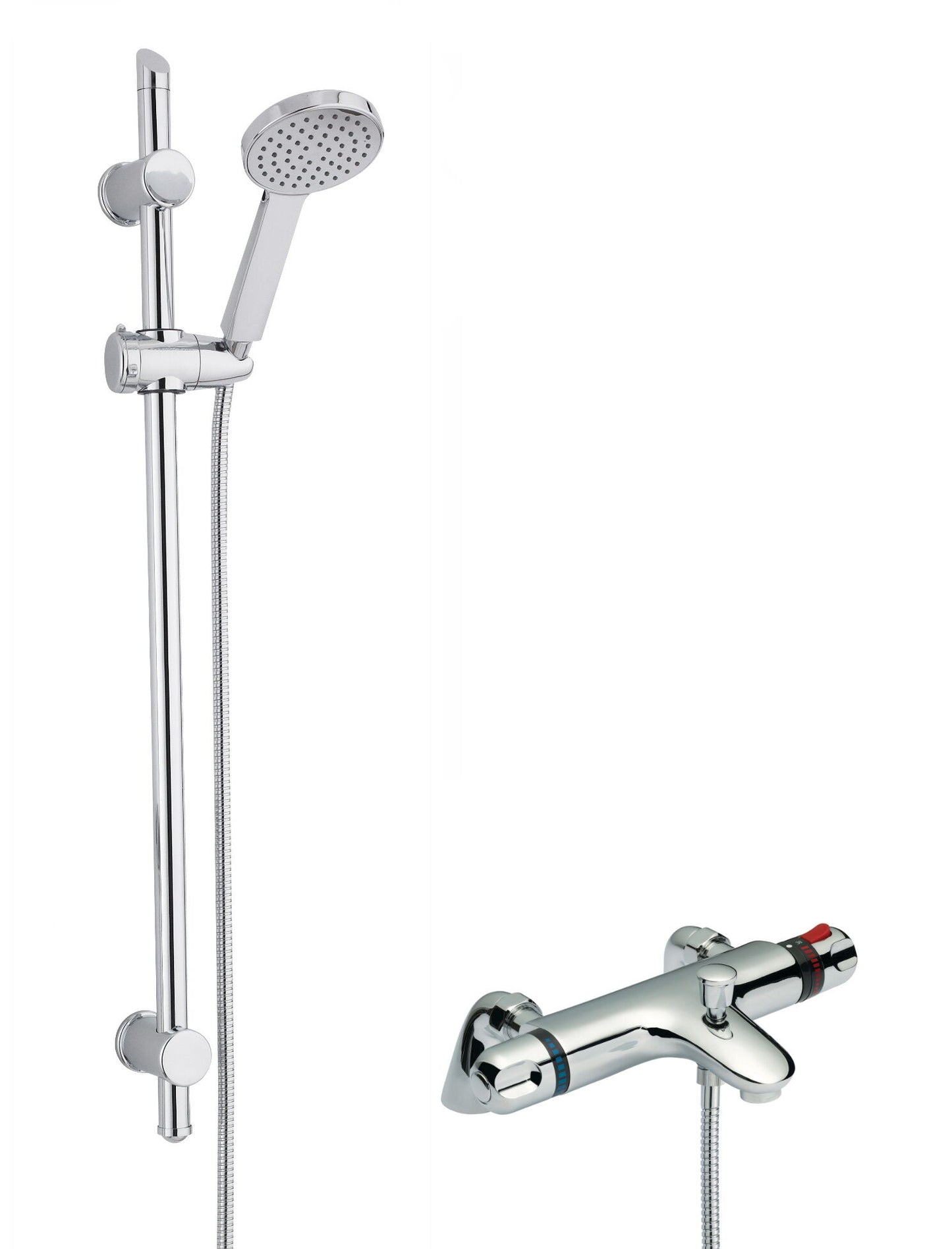 Nuie Chrome Exposed Shower Kit With Valve