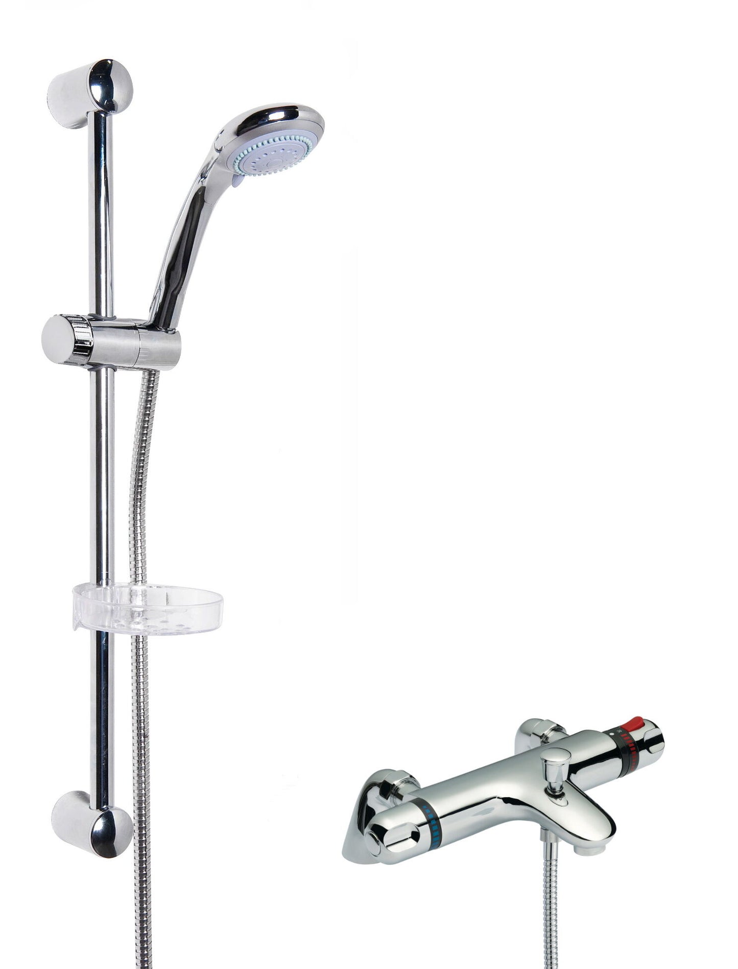 Nuie Chrome Exposed Shower Kit Including Valve