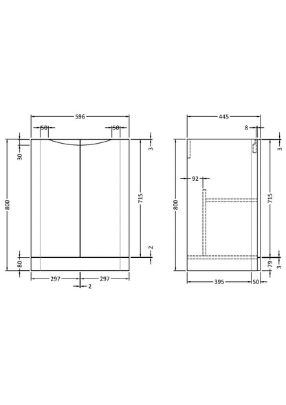 Components Floor Standing 2 Drawer Unit, 600mm