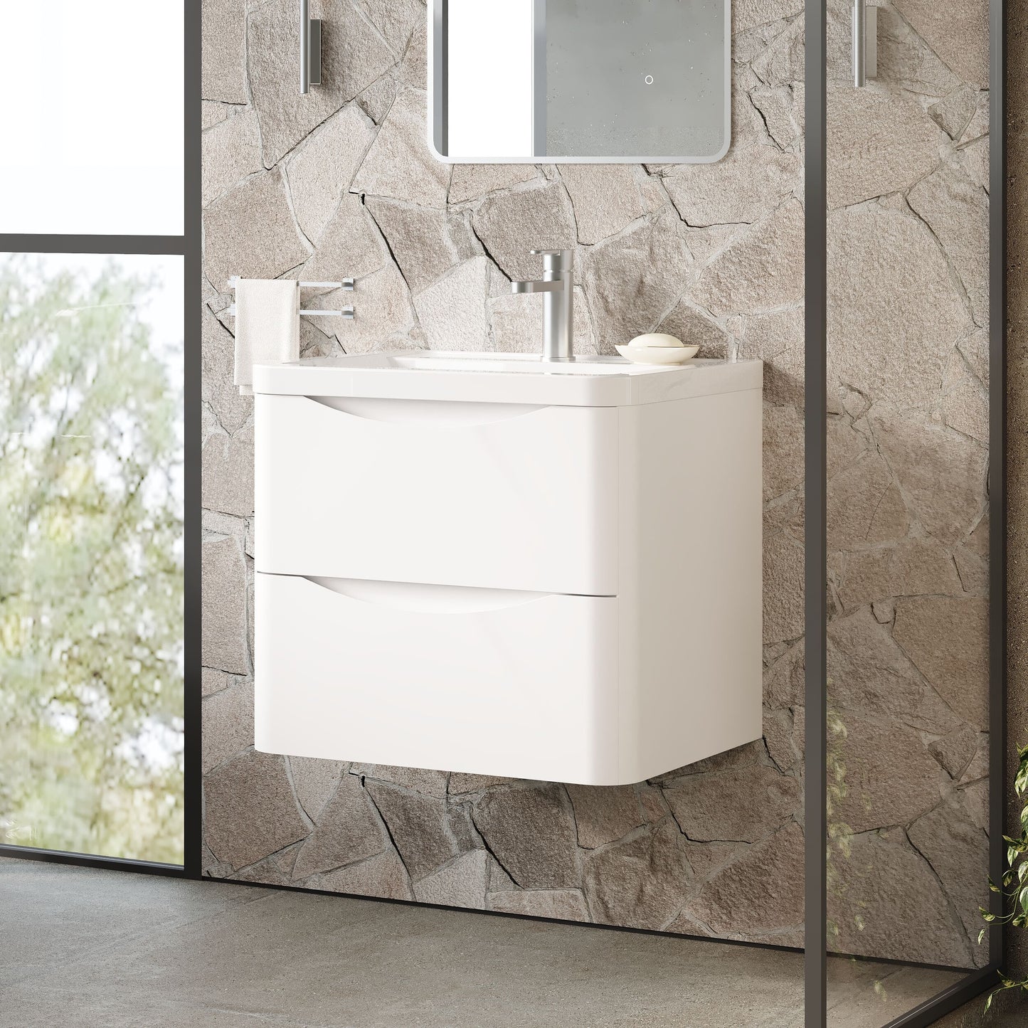 Components Wall Hung 2 Drawer Unit, 600mm