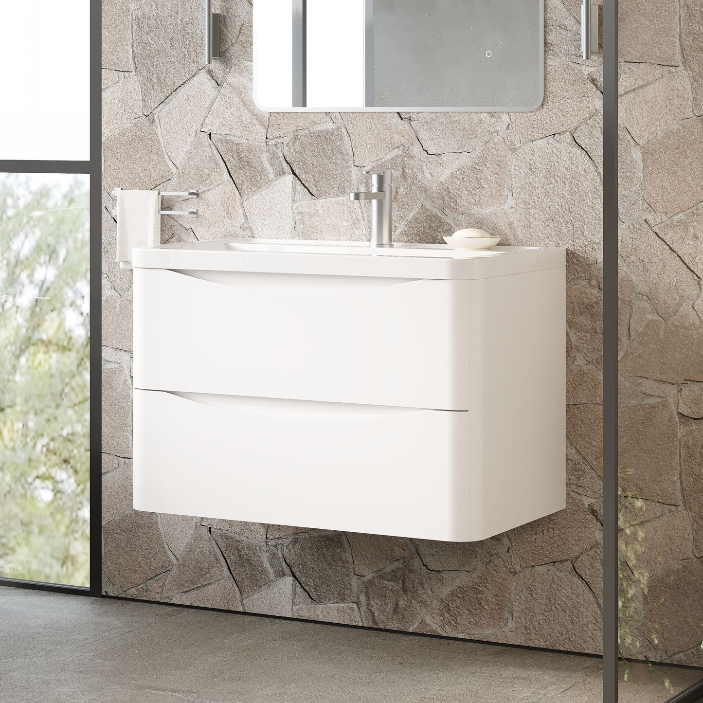 Components Wall Hung 2 Drawer Unit, 800mm