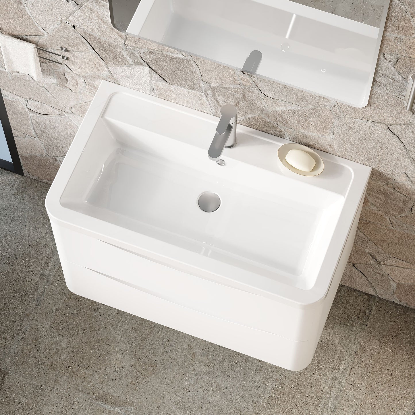 Components Wall Hung 2 Drawer Unit, 800mm