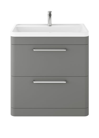 Hudson Reed Solar 800mm Floor Standing 2 Drawer Vanity Unit With Polymarble Basin