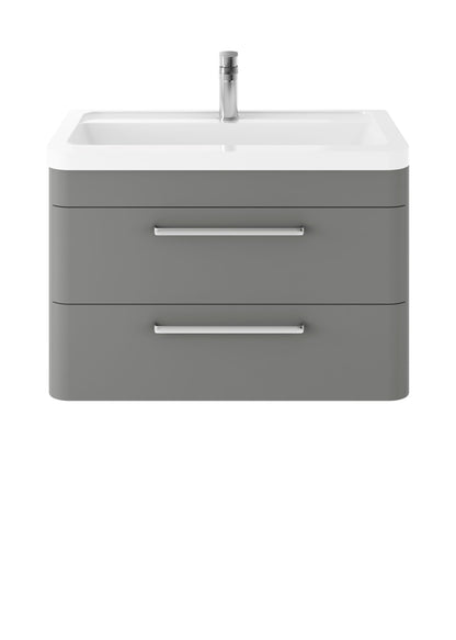 Hudson Reed Solar 800mm Wall Hung 2 Drawer Vanity Unit With Ceramic Basin