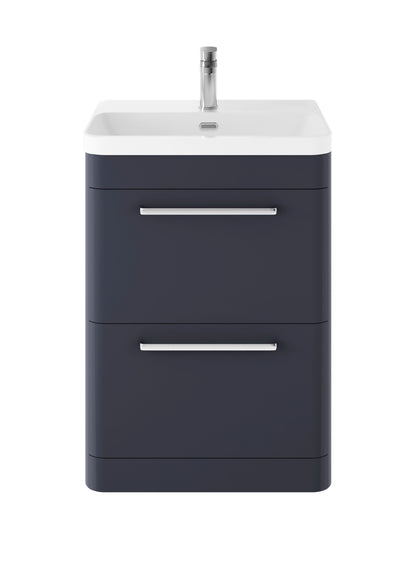 Hudson Reed Solar 600mm Floor Standing 2 Drawer Vanity Unit With Ceramic Basin