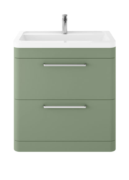 Hudson Reed Solar 800mm Floor Standing 2-Drawer Vanity Unit With Ceramic Basin