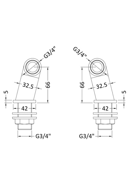 Nuie Chrome Inlet Leg