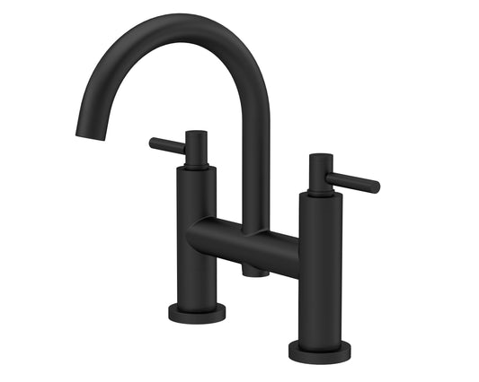 Tec Lever Bath Filler Matt Black