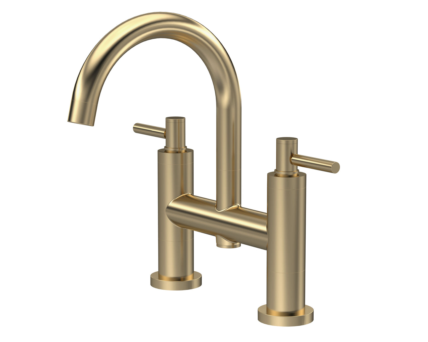 Tec Lever Bath Filler Brushed Brass