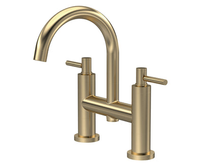 Tec Lever Bath Filler Brushed Brass