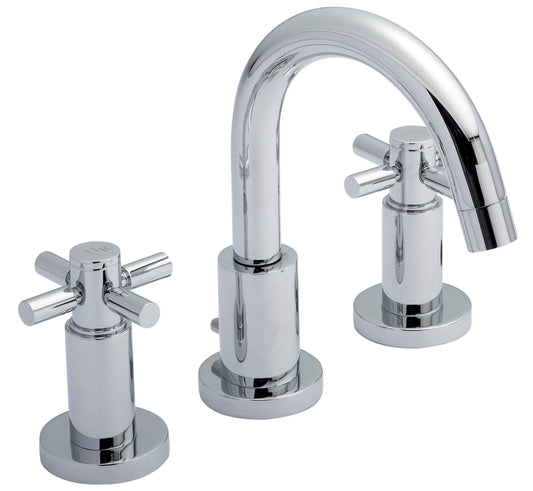 Tec Crosshead 3 Tap Hole Basin Mixer