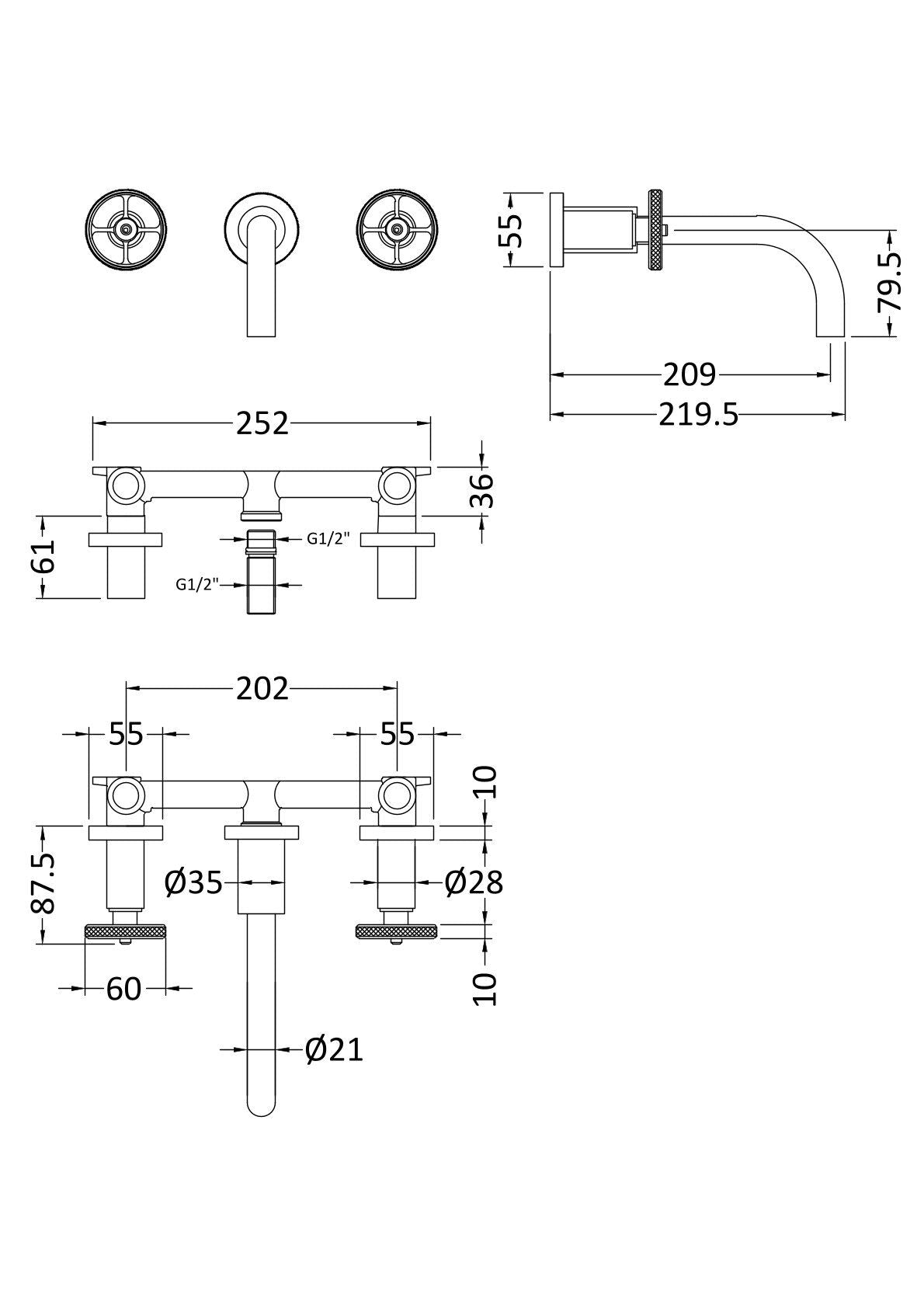 Revolution 4 Tap Bath Shower Mixer