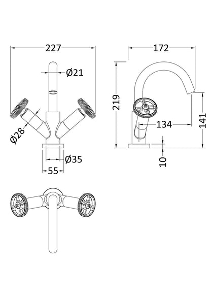 Revolution Mono Basin Mixer Matt Black