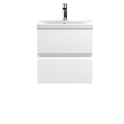 Hudson Reed Urban 500mm Wall Hung 2 Drawer Vanity Unit with Mid-Edge Basin