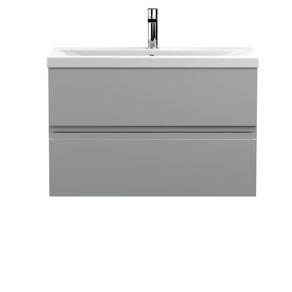 Hudson Reed Urban 800mm Wall Hung 2 Drawer Vanity Unit with Mid-Edge Basin