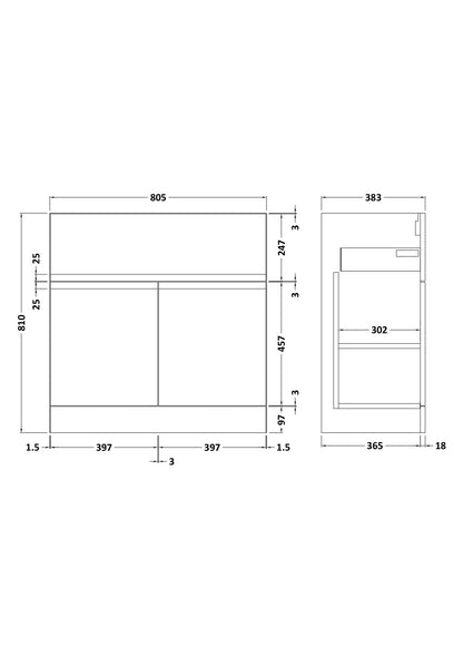 Urban 800 F/S 2-Door Unit