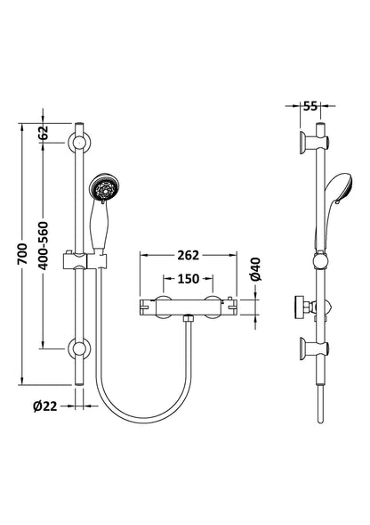 Round Bar Valve and Slider Rail Kit