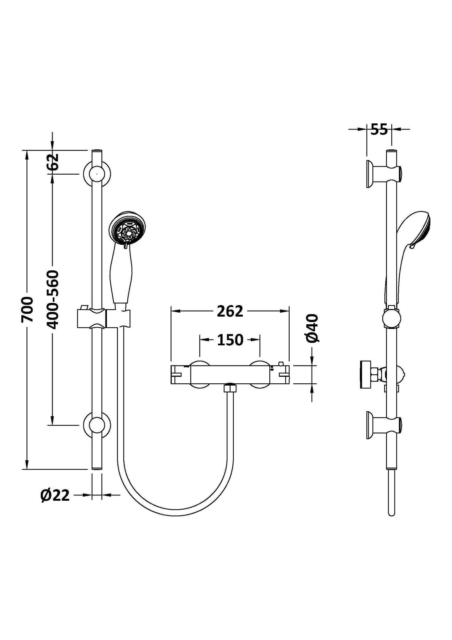 Round Bar Valve and Slider Rail Kit