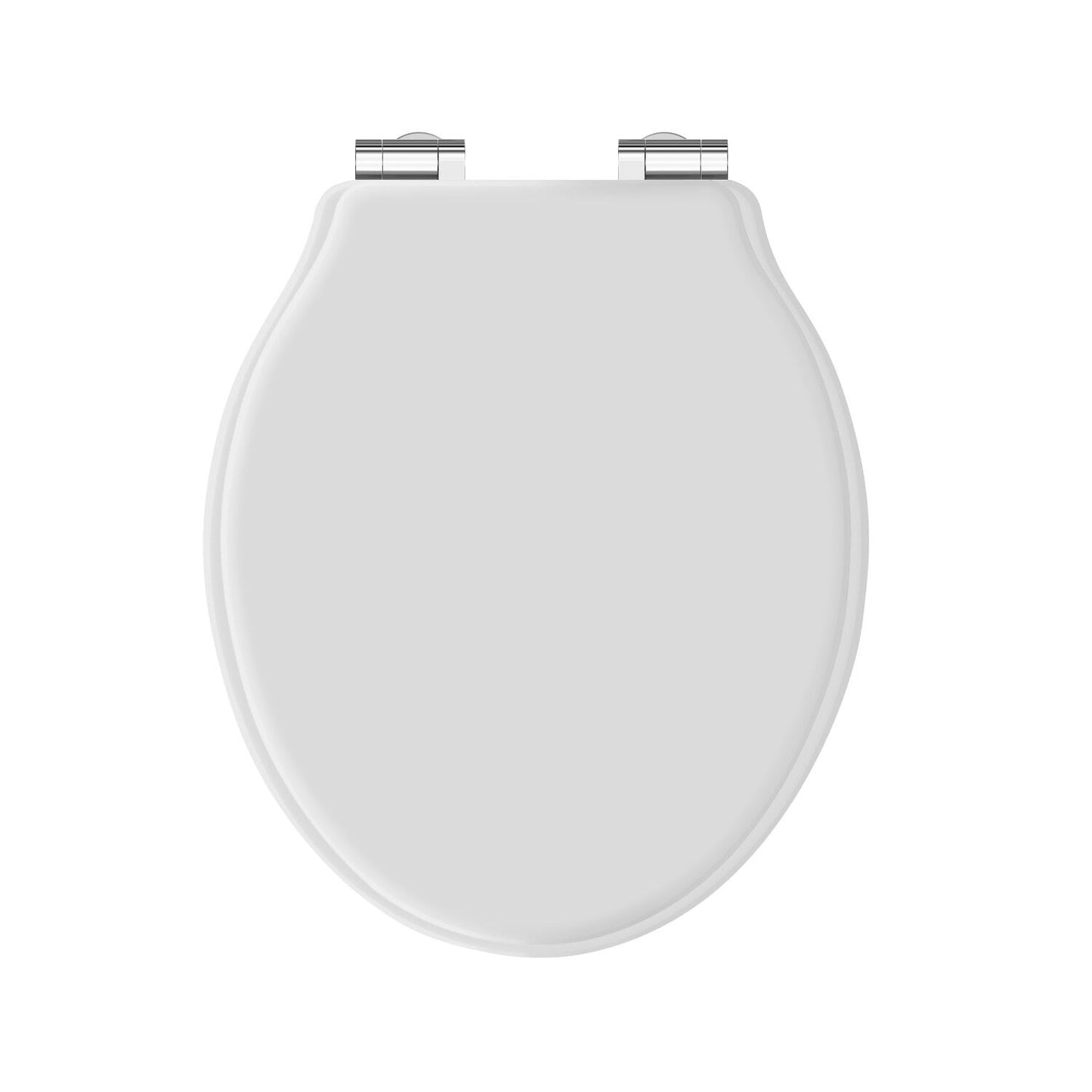 Bayswater Victrion White Traditional Round Soft Close Toilet Seat With Bottom Fix Hinge