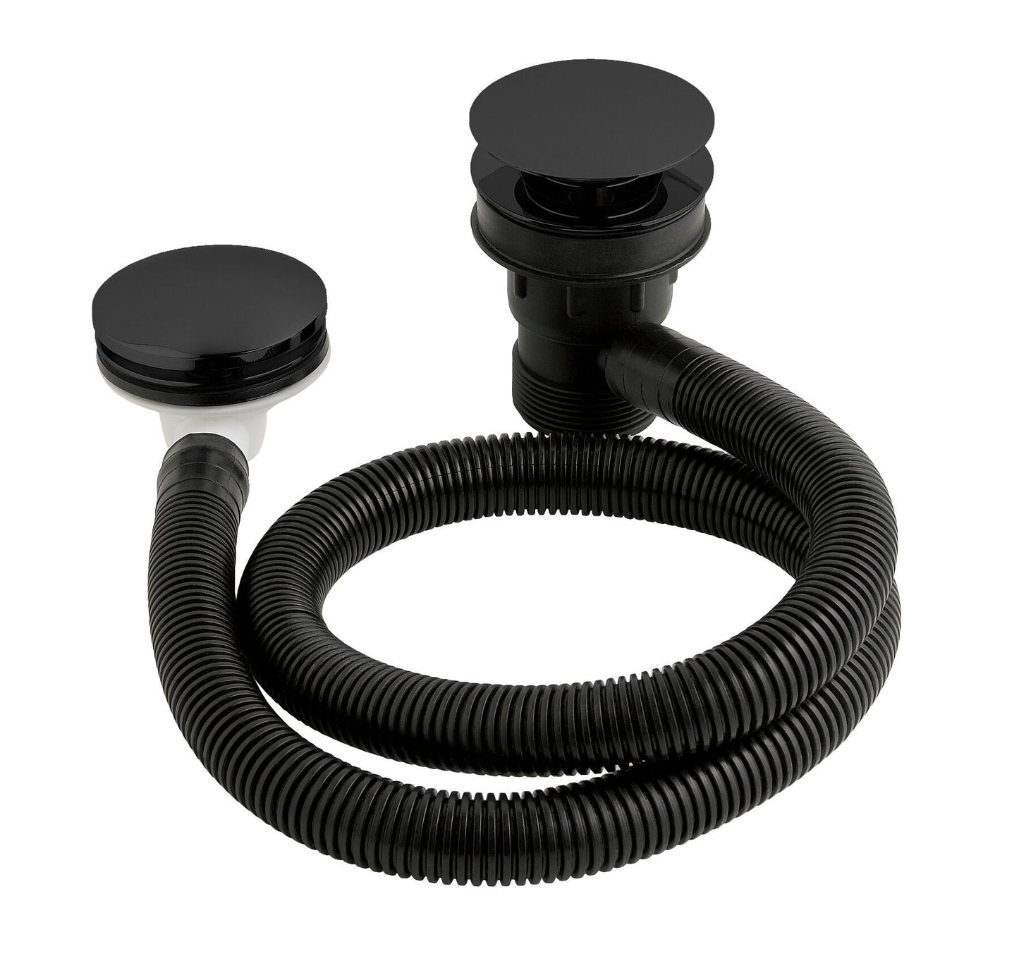 BC Sanitan Black Push Button Concealed Bath Waste