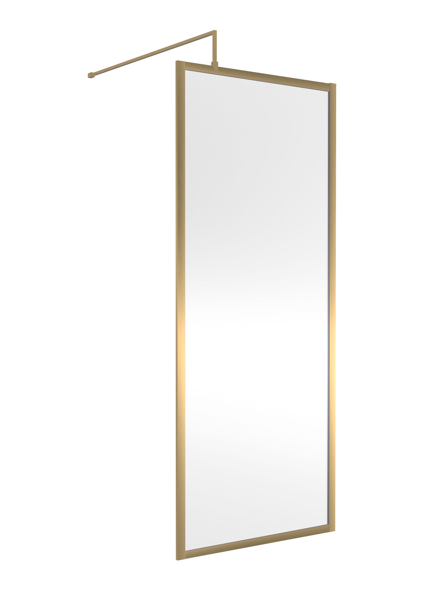 Nuie 800mm Outer Frame Brushed Brass Wetroom Screen