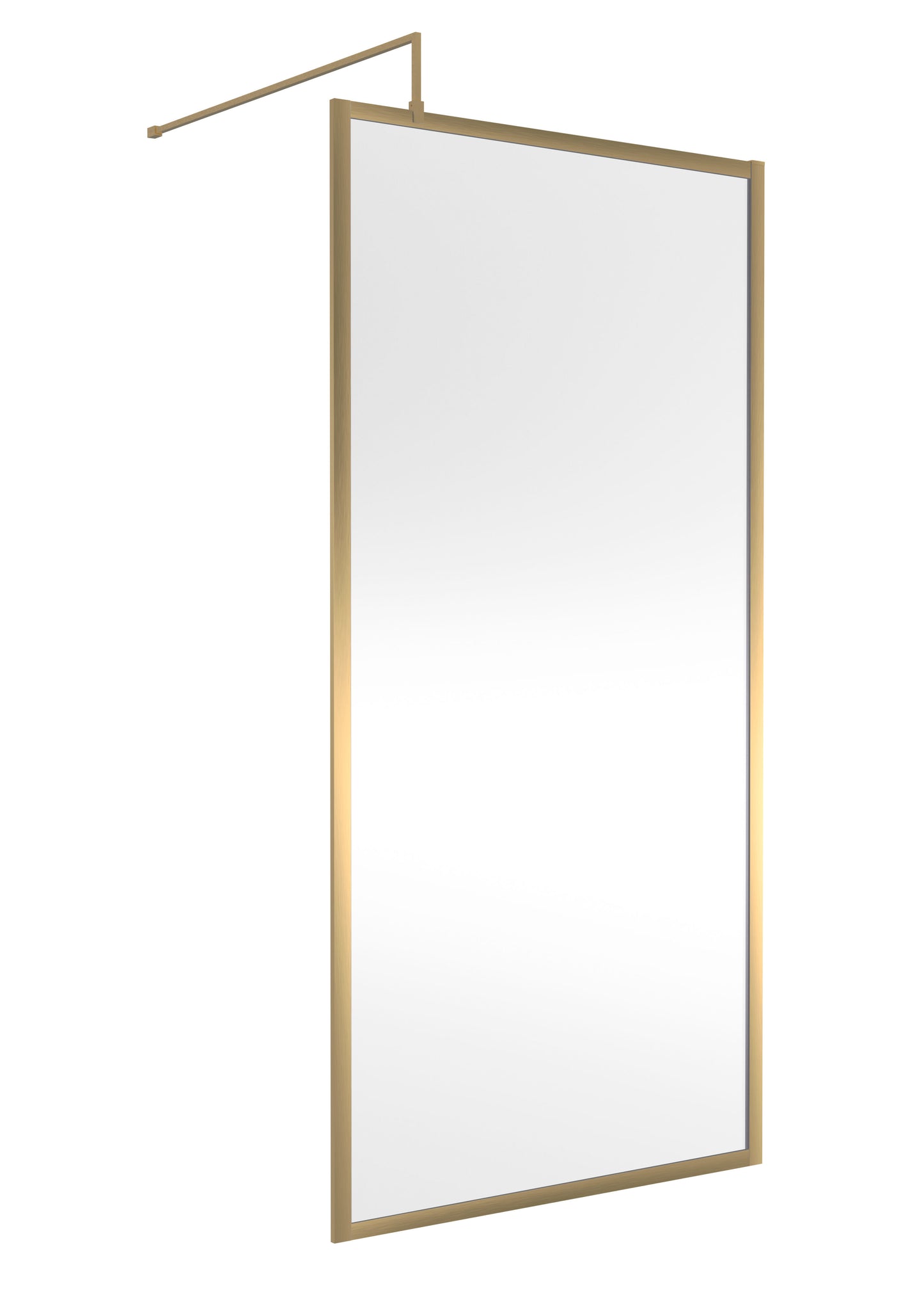 Hudson Reed 1000mm Outer Frame Brushed Brass Wetroom Screen