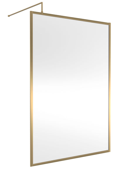 Hudson Reed 1400mm Outer Frame Brushed Brass Wetroom Screen