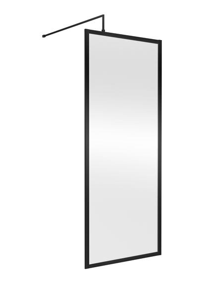 Nuie 800mm Outer Frame Matt Black Wetroom Screen