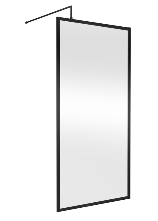 Hudson Reed 1000mm Outer Frame Matt Black Wetroom Screen