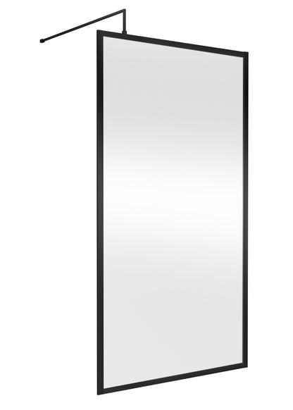 Hudson Reed 1100mm Outer Frame Matt Black Wetroom Screen