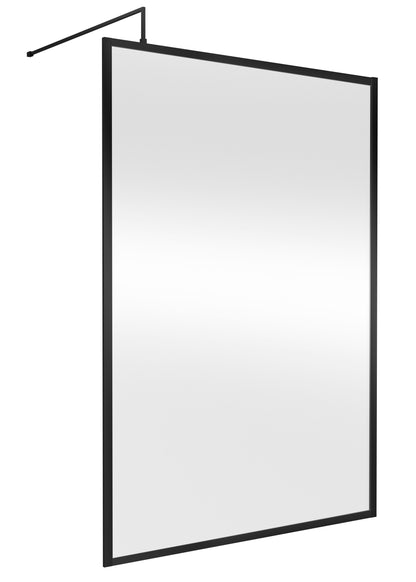 Hudson Reed 1400mm Outer Frame Matt Black Wetroom Screen