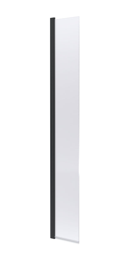 Nuie 322mm Semi-Frameless Matt Black Hinged Wetroom Screen