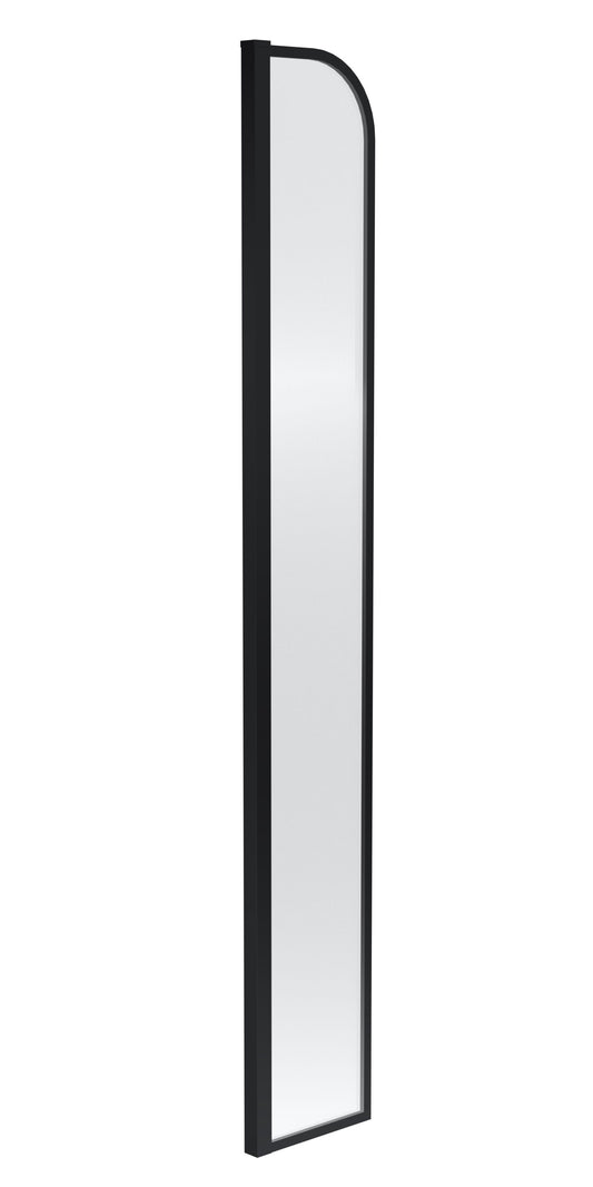 Synergy 30mm Semi-Frameless Matt Black Arched Wetroom Return Screen