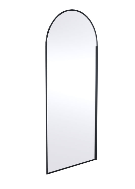 Synergy 893mm Semi-Frameless Matt Black Arched Wetroom Screen