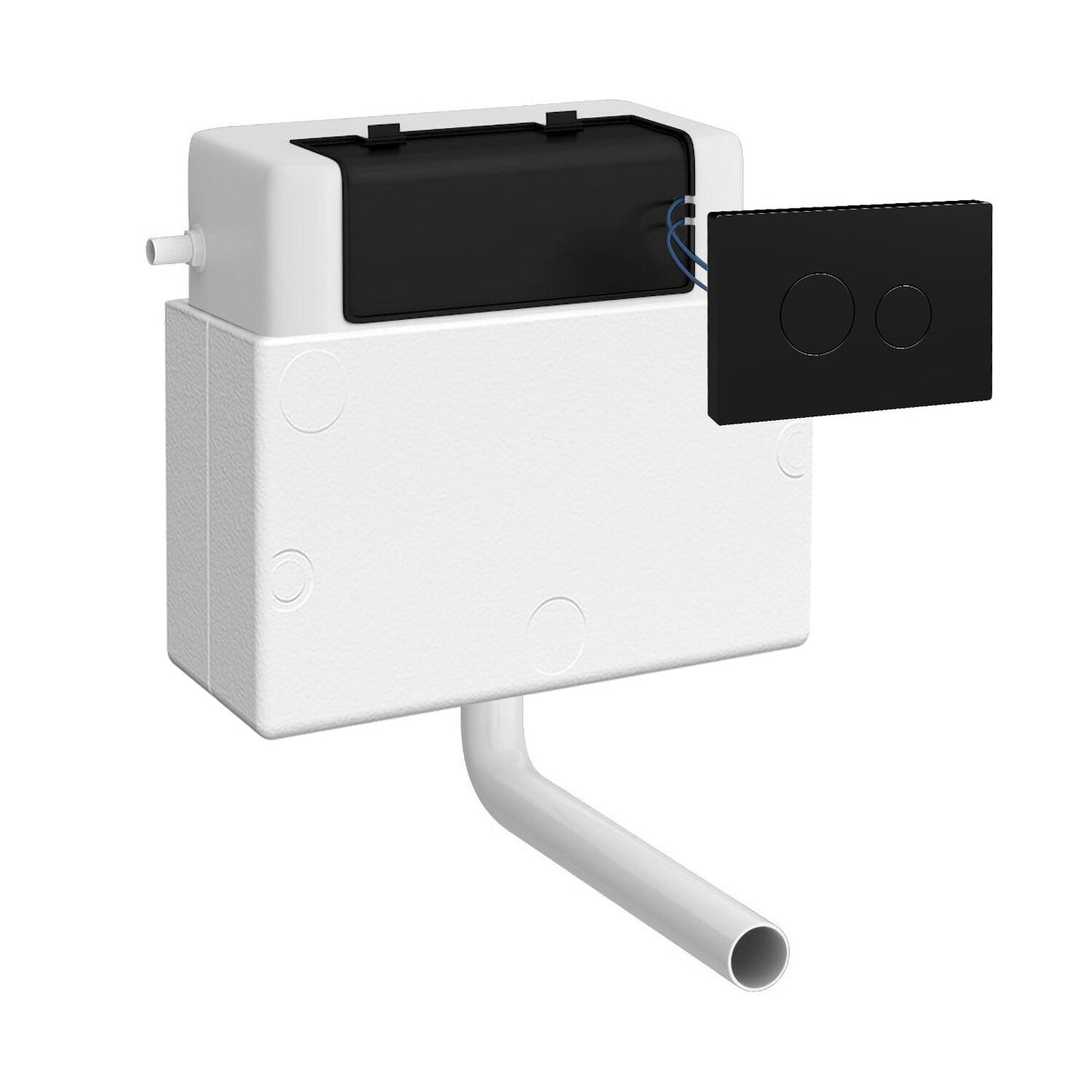 Hudson Reed Concealed Cistern with Matt Black Flush Plate