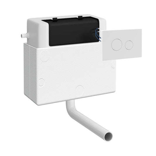Hudson Reed Universal Matt White Pneumatic Dual Flush Universal Access Concealed Cistern